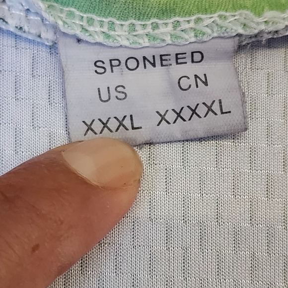 Sponeed Mens Cycling Jersey XXXL Green Black Short Sleeve Full Zip Breathable UV - Picture 8 of 16